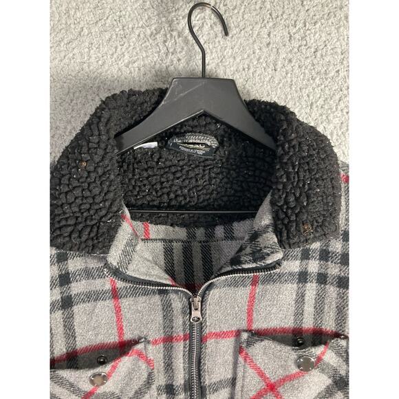 WeSC Unisex Plaid Fleece-Lined Full-Zip Shirt Jacket Size M Multicolor - Picture 6 of 11